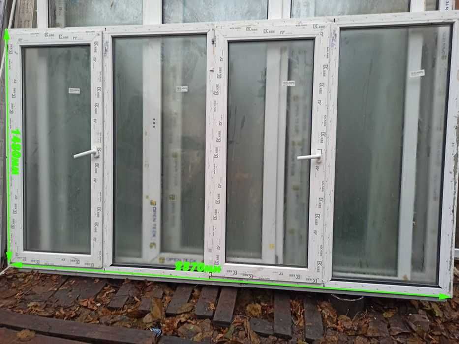 Окно вікно KBE Siegenia на балкон лоджию балконный блок 300*150