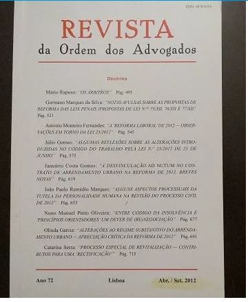 Revistas da Ordem dos Advogados