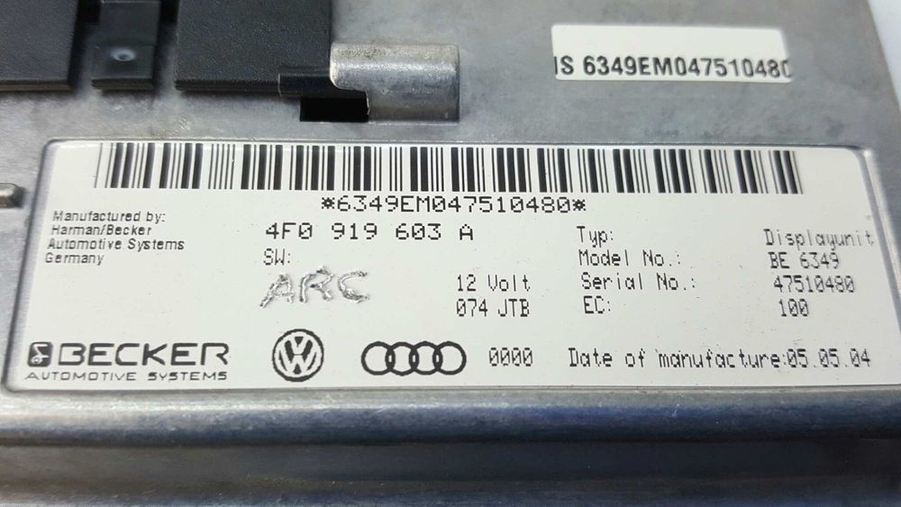 SISTEMA NAVEGAÇÃO GPS AUDI A6 BERLINA (4F2) 3.0 TDI QUATTRO (165KW)