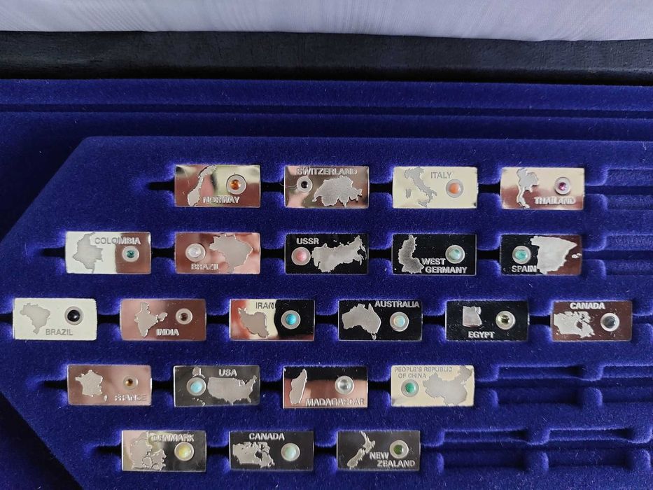 SAPPHIRE w srebrze - franklin mint SRI LANKA