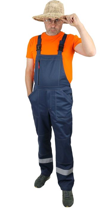 Полукомбинезон  рабочий синий 52-54 рост 188