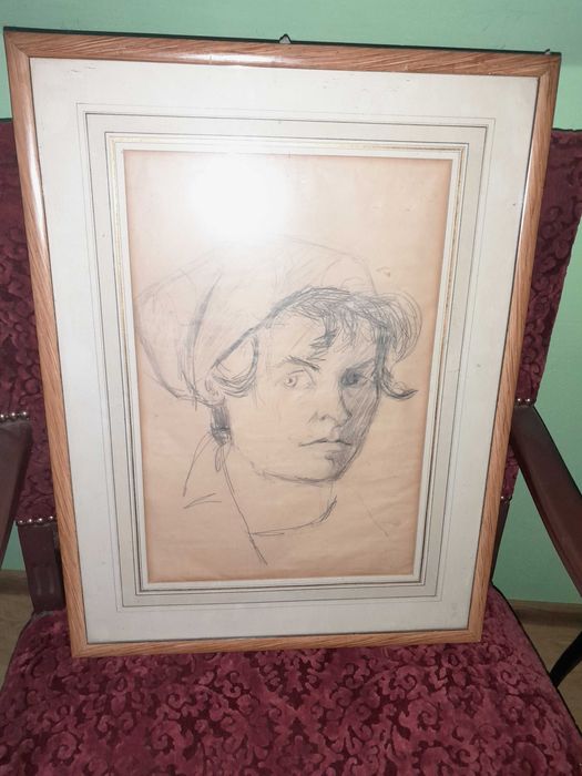 Obraz kobieta w chustce