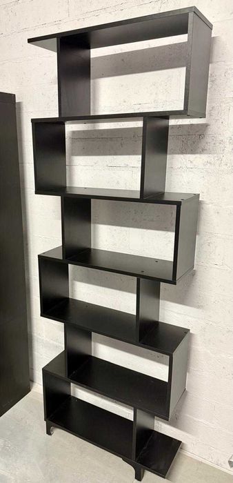 Szafka regał półki na książki płyty dekoracje czarna elegancka