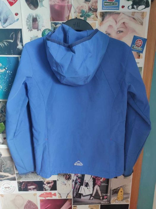 mckinley ventmax pro softshell damski niebieski odblaski 14y 164 XS 34