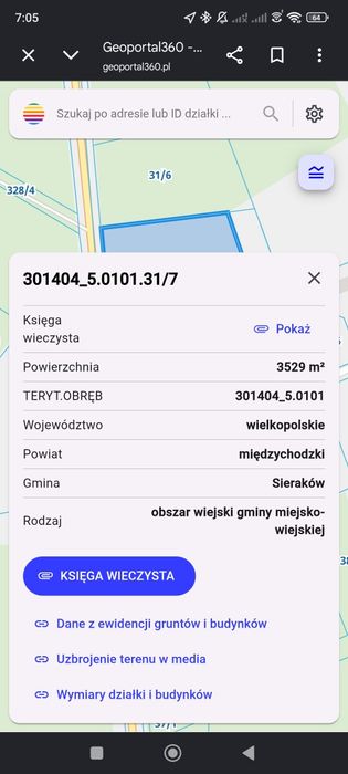 Sprzedam działke
