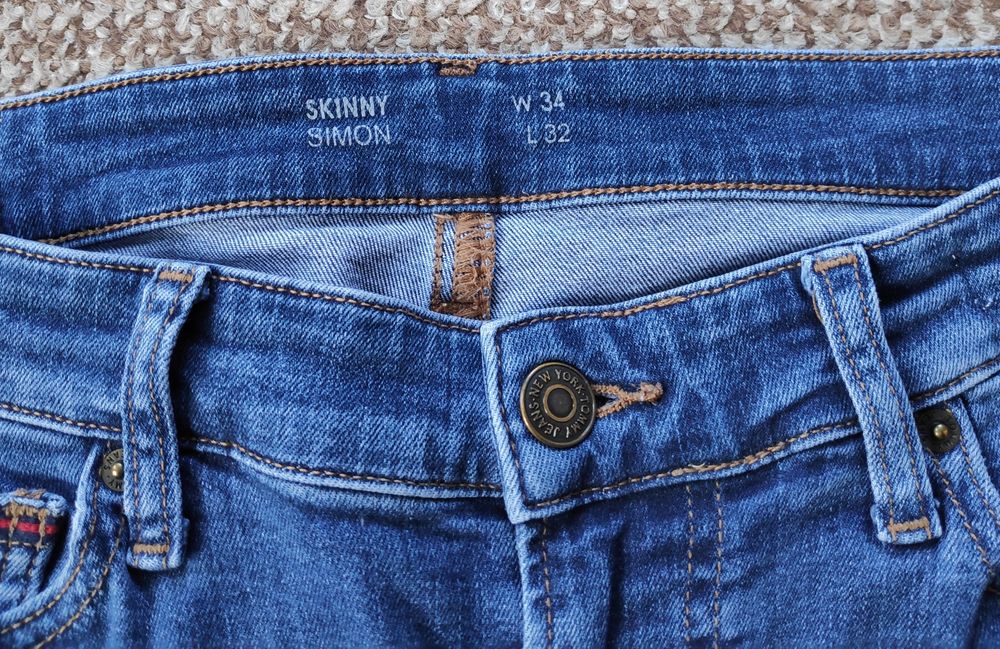 Tommy Hilfiger джинсы simon skinny оригинал голубые W34 L32 #2