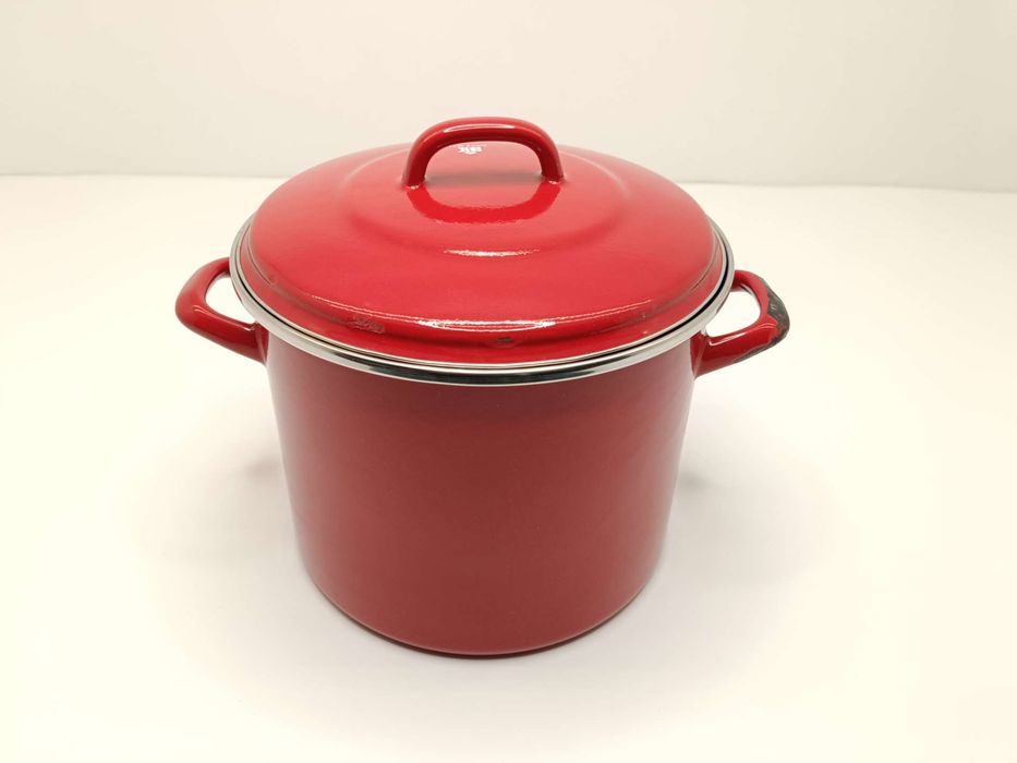 Garnek z pokrywką, BK Holland Indigo Pot, czerwony, 8,7 l (DEFEKT)
