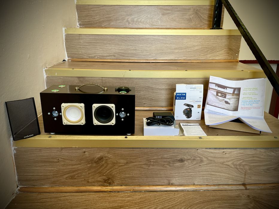 Customowy głośnik Bluetooth w kolorze ciasteczka Oreo, o mocy 2x10 Wat