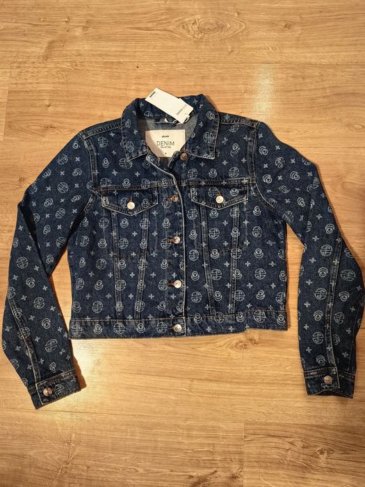 Nowa kurtka jeansowa granatowa Cropp