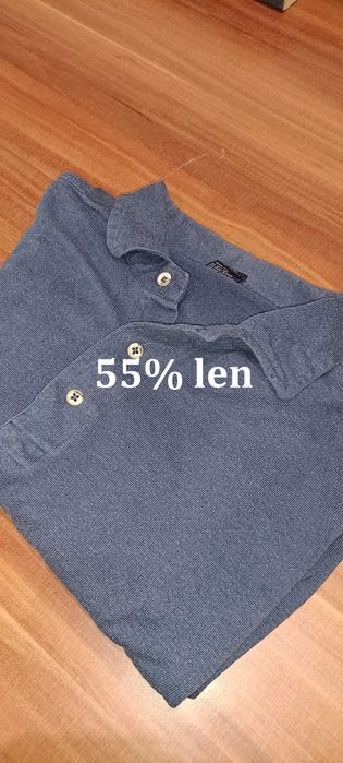 Koszulka polo lniana Gant XXL granatowa