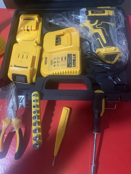 Aparafusadora de 21v em amarelo