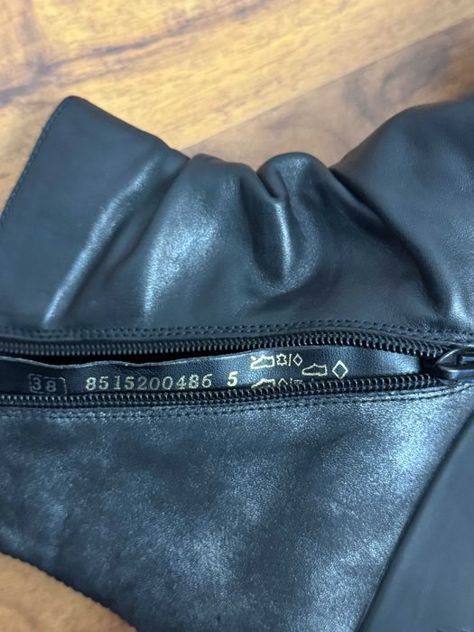 Buty skórzane botki zimowe trapery buty ocieplane czarne Remonte 38