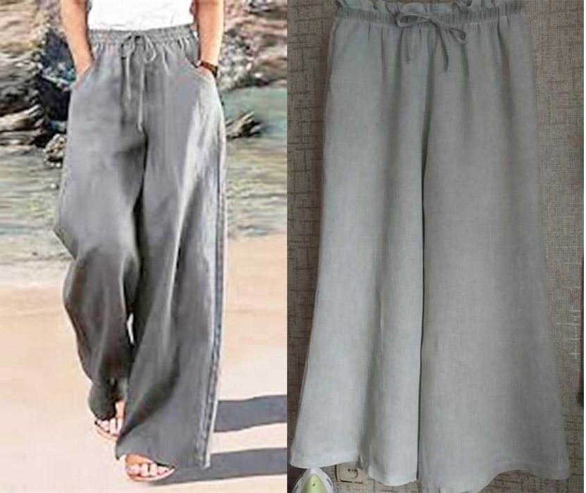 Брюки  лляні  штаны палаццо, льон  48-50-52