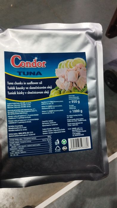 Тунець Condor 1 кг у соняшниковій олії | Опт і роздріб | Великий об’єм