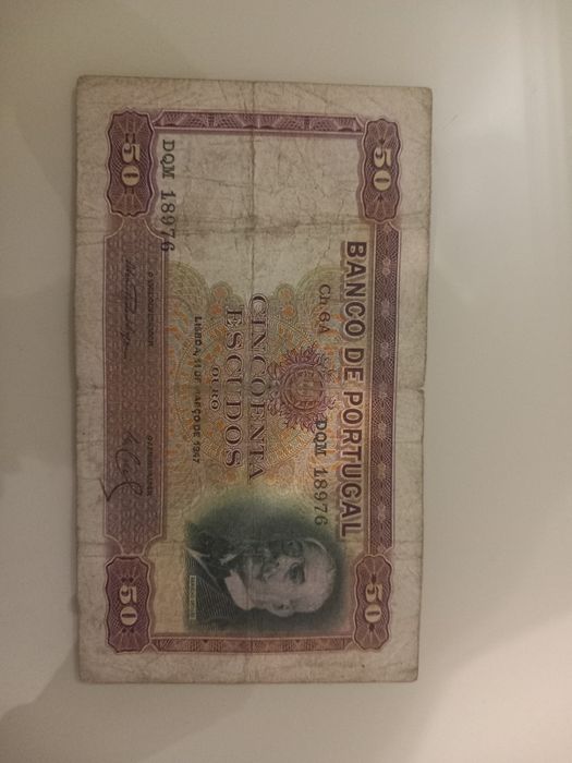 Nota 50$00 1947 circulada