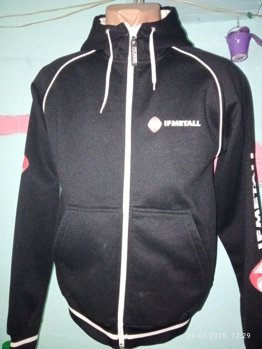 Мужская мастерка теплая с капюшоном