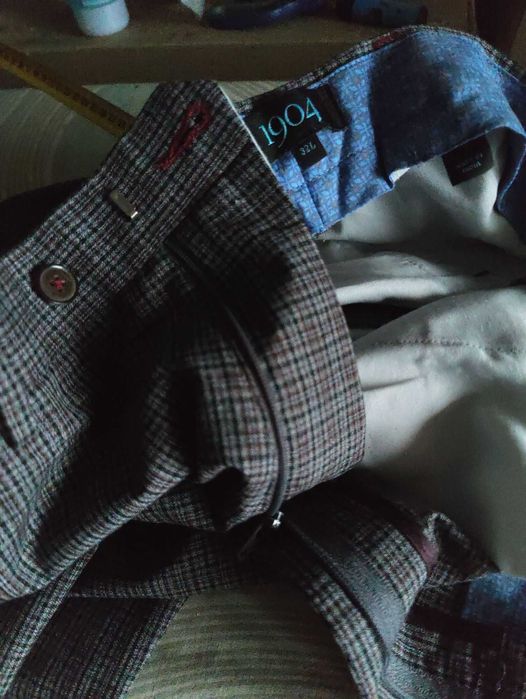 Джинсы брюки 1094 trousers United Kingdom w32 check grey.