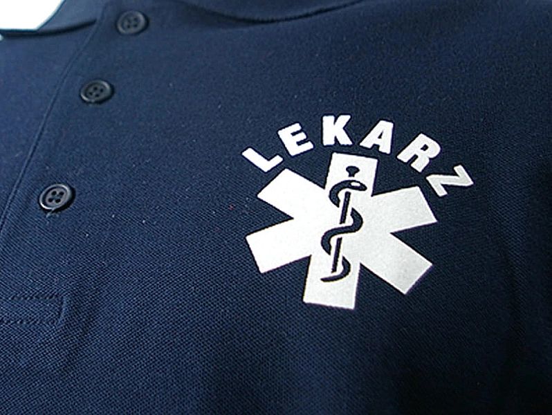 Koszulka Polo męska LEKARZ granatowa (L)