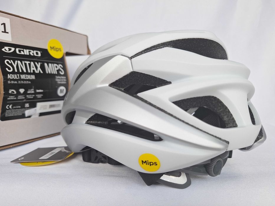 Kask rowerowy Giro Syntax Mips Mat White Silver M 55-59cm