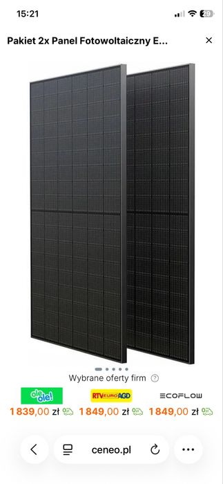 Kupie 1 panel eco flow 400 wat