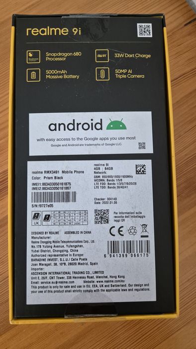 telefon smartfon realme 9i