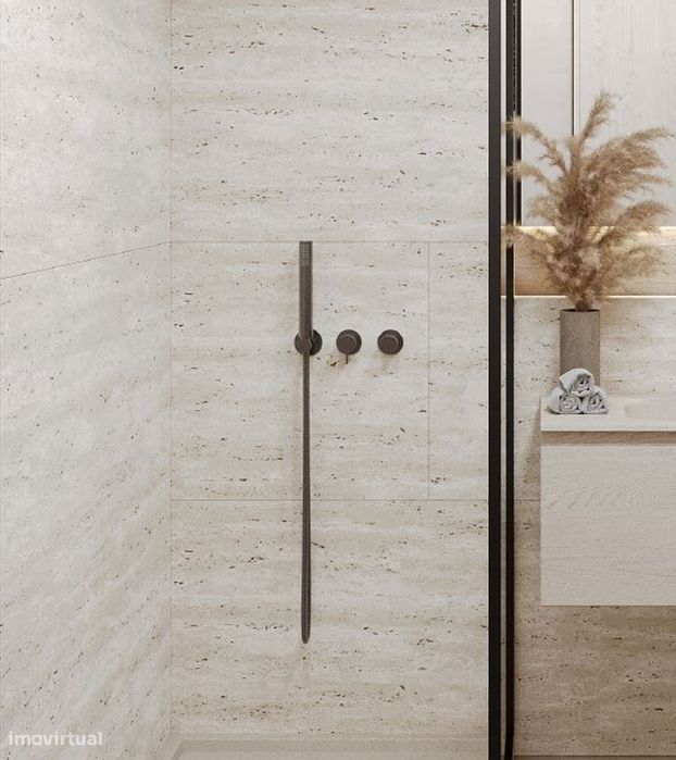 Moradia T2 nova em Alfena | Jardim privativo | Condomínio com piscina