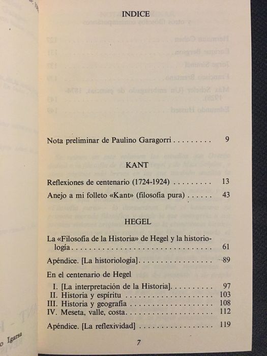 Obras de e sobre Ortega y Gasset