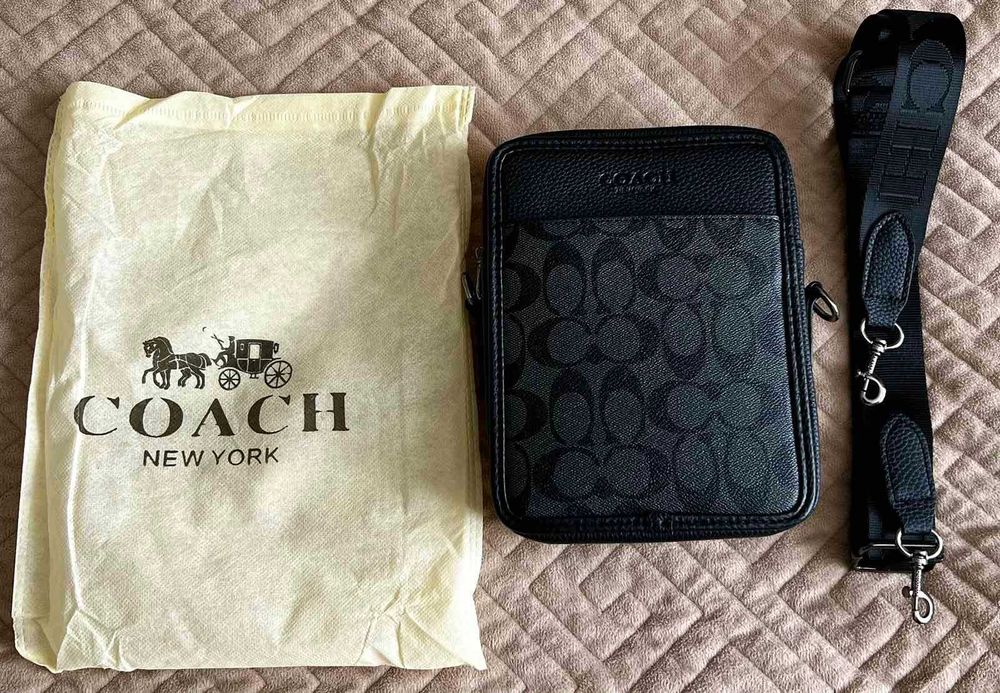 Сумка чоловіча через плече Coach CC009 grey