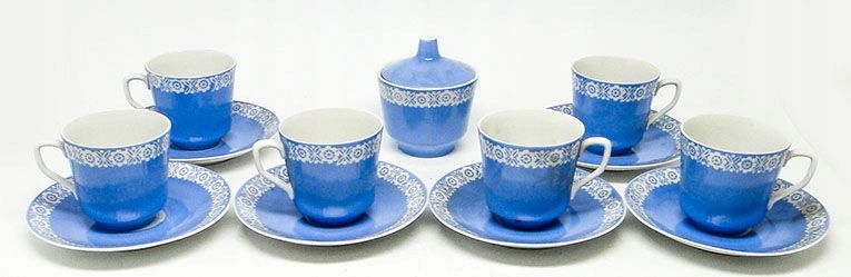 G3F Wałbrzych komplet cukiernica i 6 filiżanek