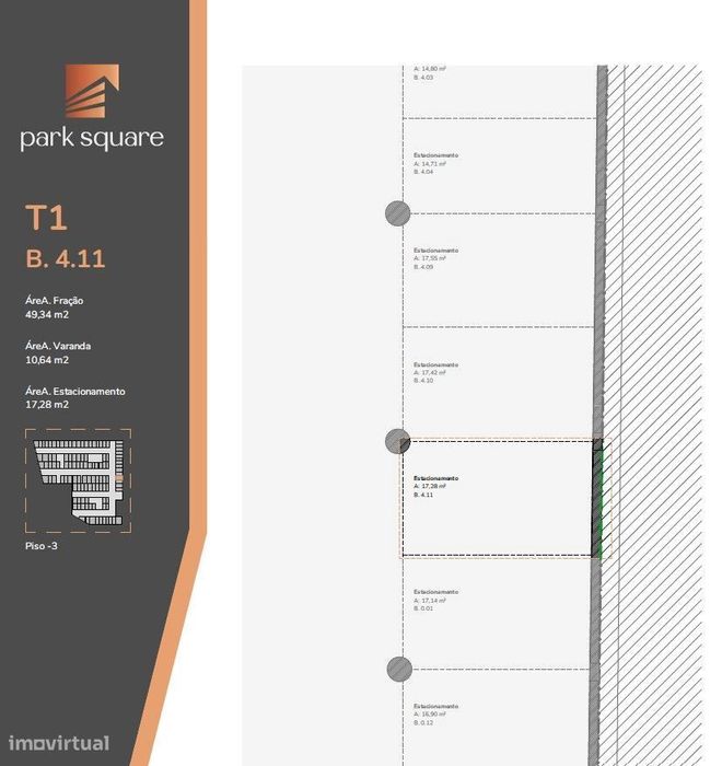T1 Novo c/ Varanda no Centro de Gaia - Empreendimento Park Square