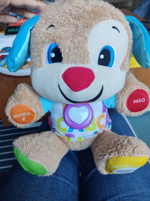 Cãozinho para aprender, Peluche educativa, Fisher Price