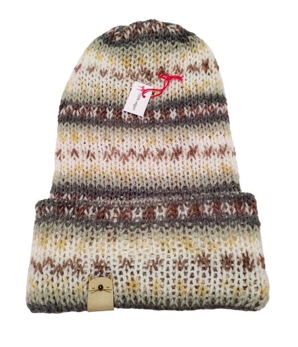 %WYPRZEDAŻ% Lekka, mięciutka czapka we wzorki, wegańska, handmade