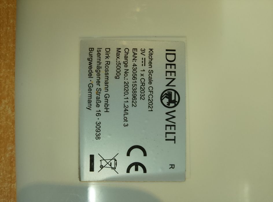Waga kuchenna elektroniczna Ideen Welt max. 5000 g