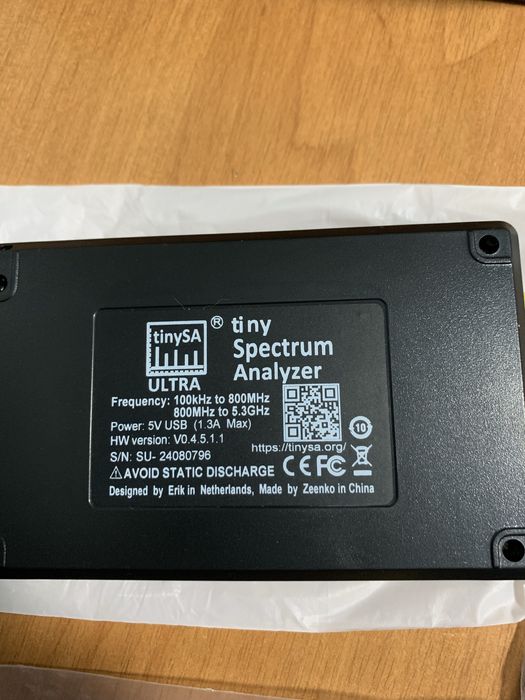 Аналізатор спектру частот TinySA Ultra 0.1 MHz – 5.3 GHz