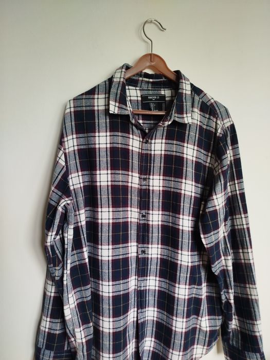 Koszule męskie flanelowe H&M, L, 100% bawełna
