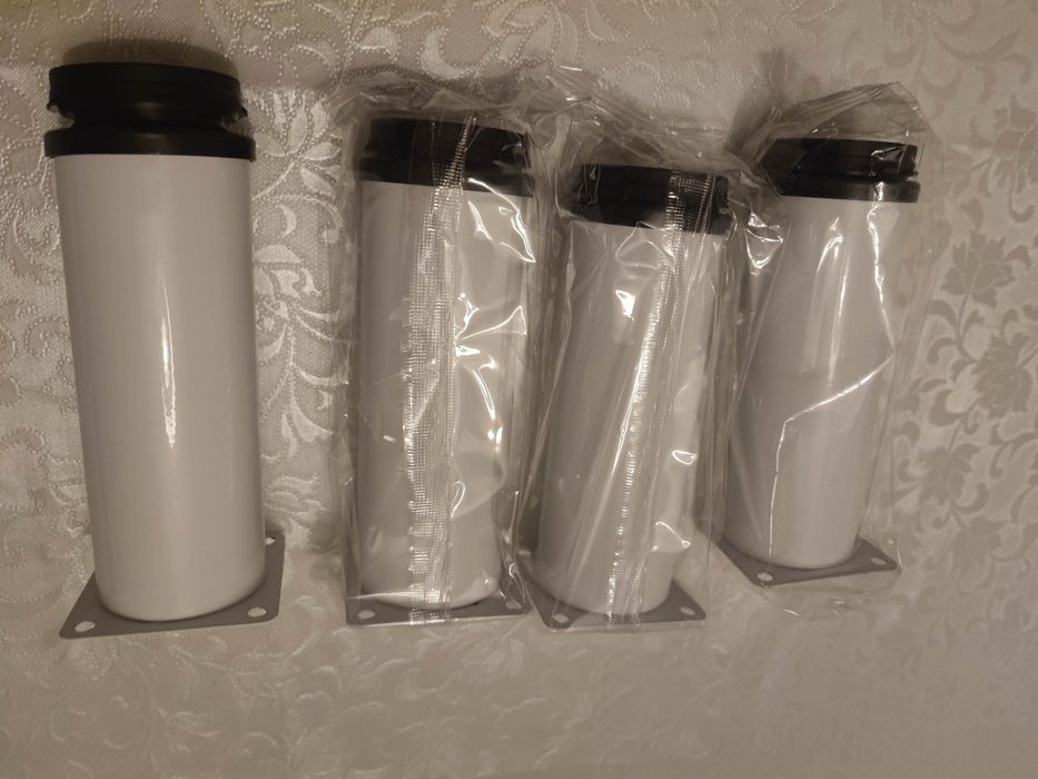 NOVO - 4 pés ajustáveis para móveis em aço inoxidável