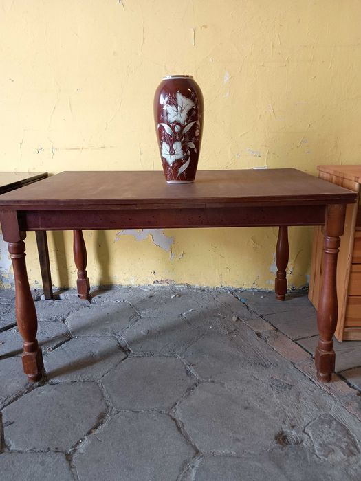 Stół prostokątny rozkładany brązowy