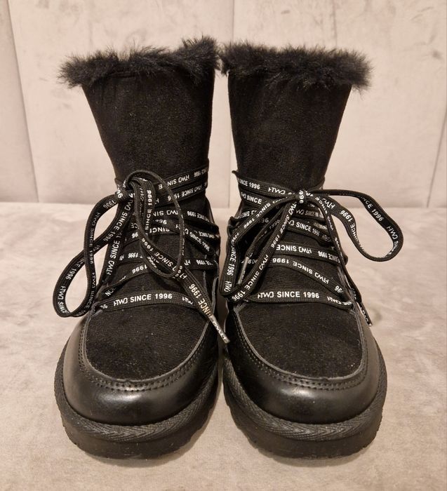 Buty zamszowe ocieplane botki  śniegowce 37