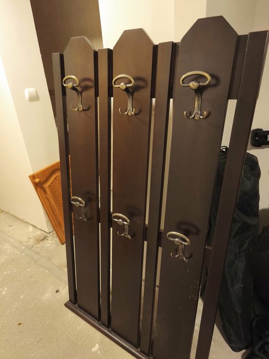 Meble drewniane wieszak szafka na buty