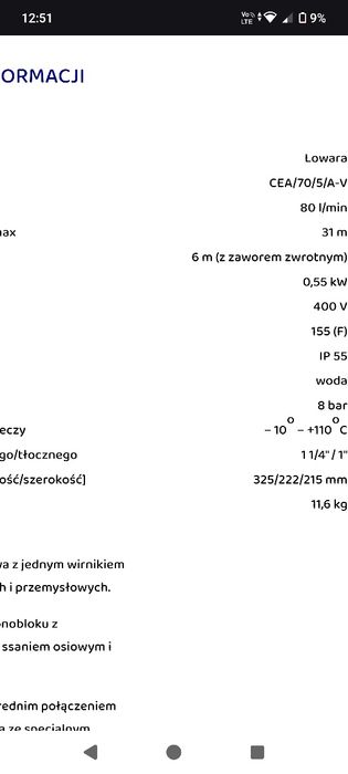 Pompa Lovara CEA 70/5/A-V