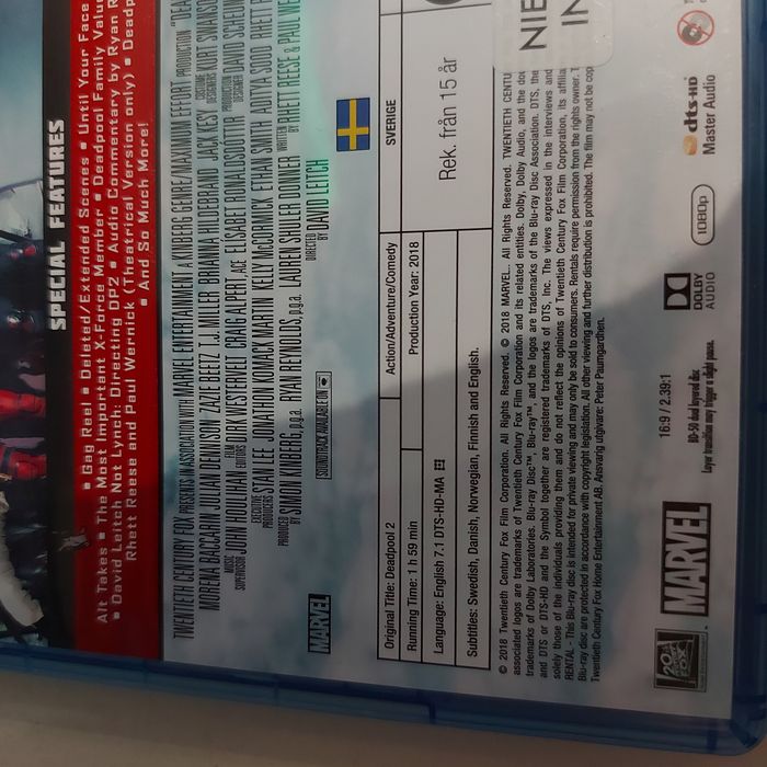 Film na blu-ray Deadpool 2 jak nowy