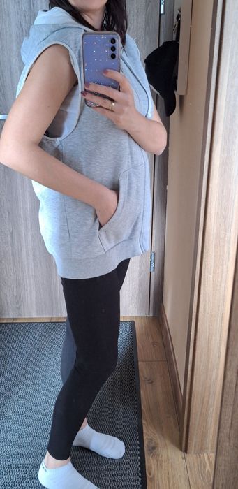 Szara Kamizelka dresowa bezrękawnik H&M 38 M