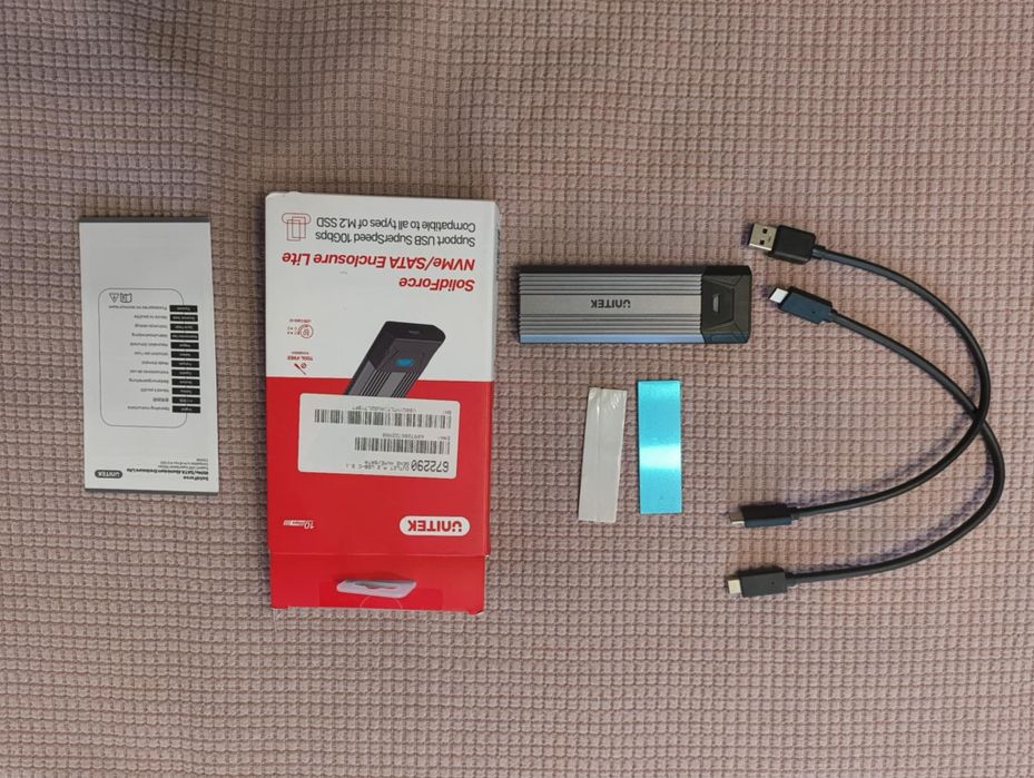Obudowa dysku SSD m.2 SATA/NVME Unitek USB-C S1204B