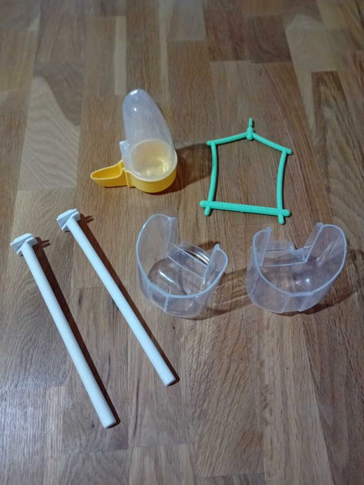 Conjunto de acessórios para gaiola de pásssaros