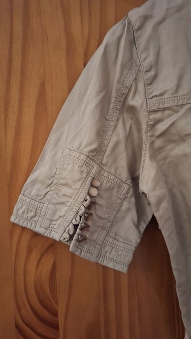 Vestido clássico, beje, 100% algodão, tamanho 40 - Decenio