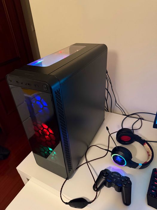 PC Gaming completo com monitor,teclado,rato,comando