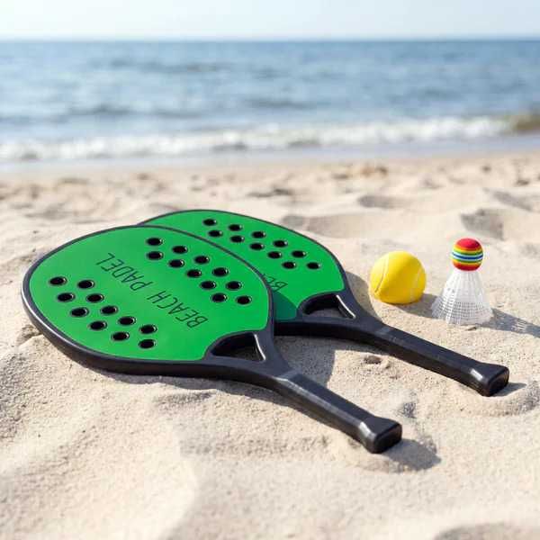 Zestaw do tenisa plażowego – 2 rakietki + piłka i lotka