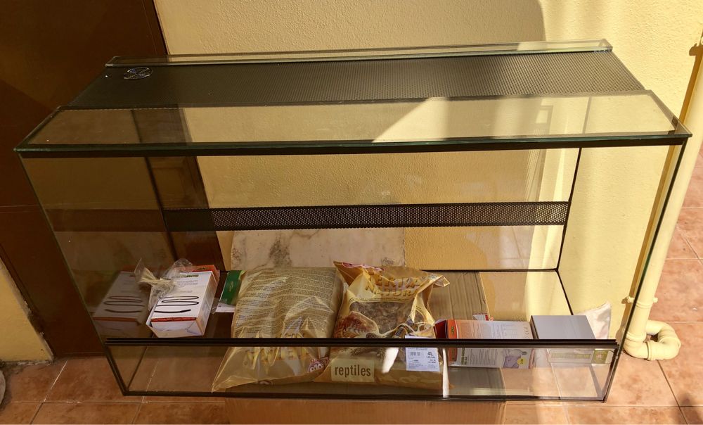 Terrário Reptiselva 100cm x 40cm x 60cm com kit (Novo)
