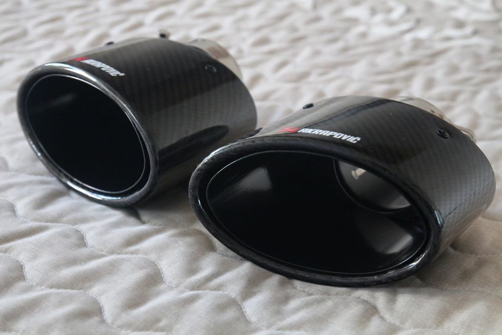Насадки овальні глушителя Akrapovic Акрапович выхлоп прямоток BMW Audi