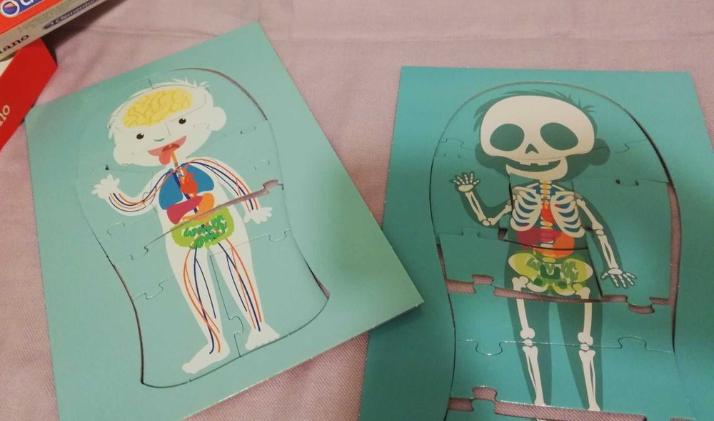 APRENDE: CORPO HUMANO, Puzzle da Clementoni (nunca utilizado)